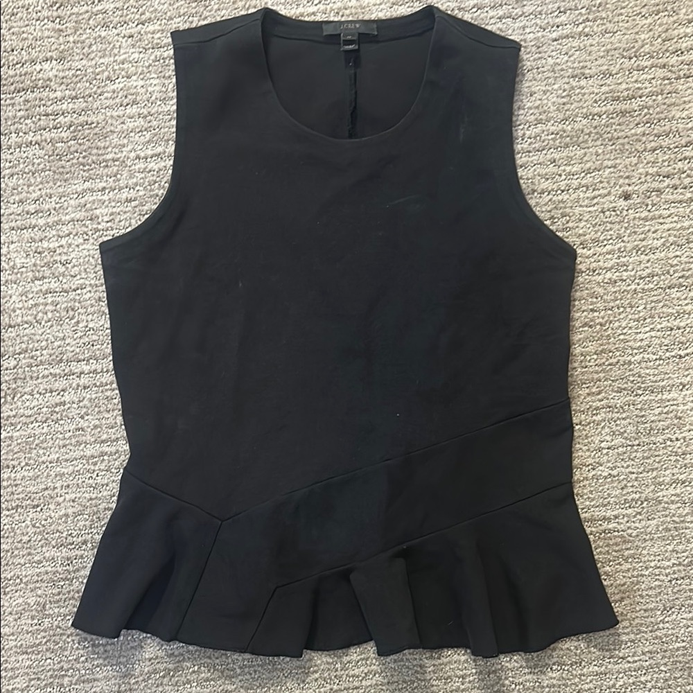 J. Crew Black Peplum Tank Top